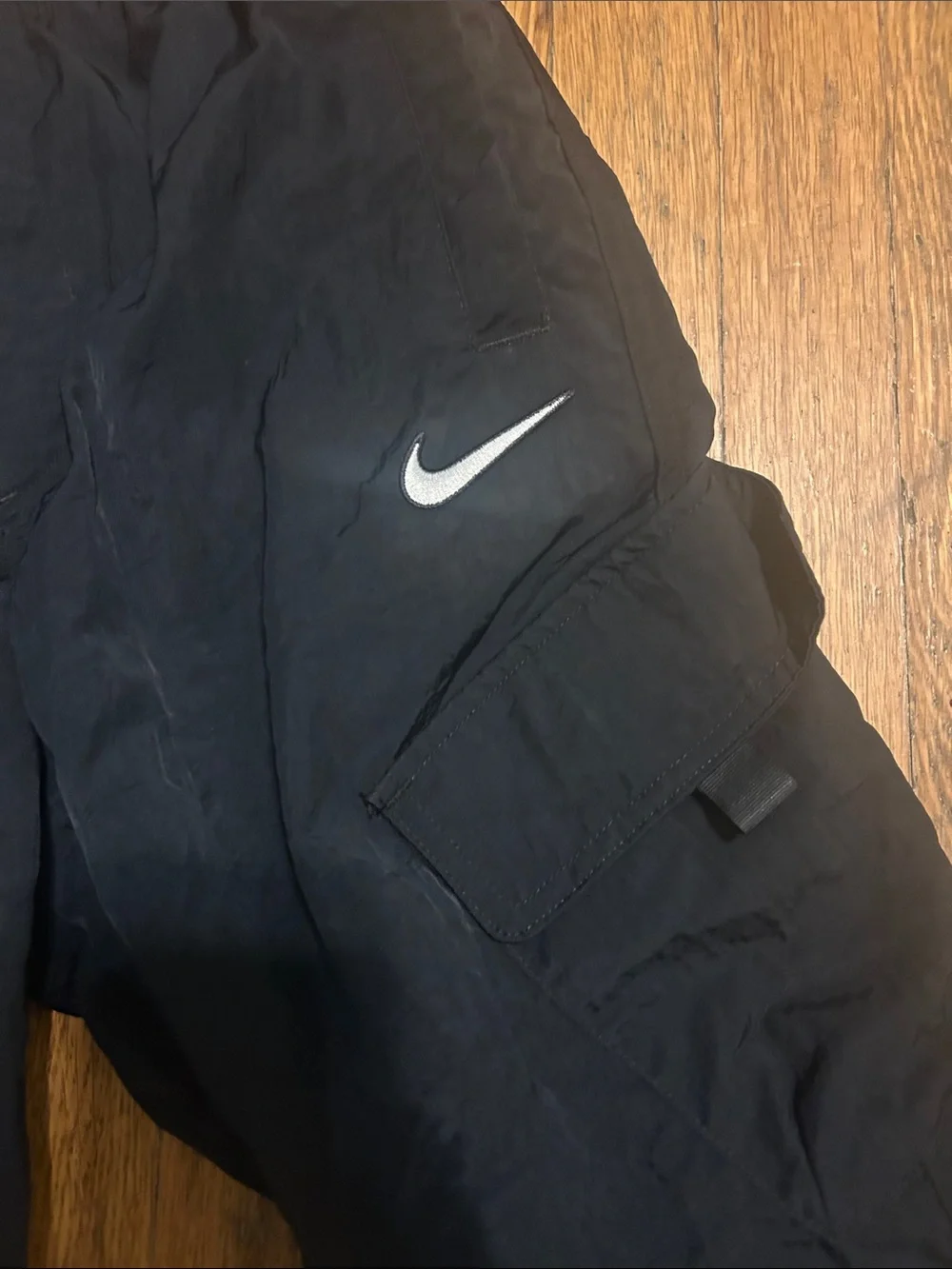 Nike Black Kids Cargo Jogger Pants with Swoosh